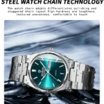 BINBOND Luxury Men Quartz Watch for Man Waterproof Luminous Date Week Stainless Steel Wristwatch Male